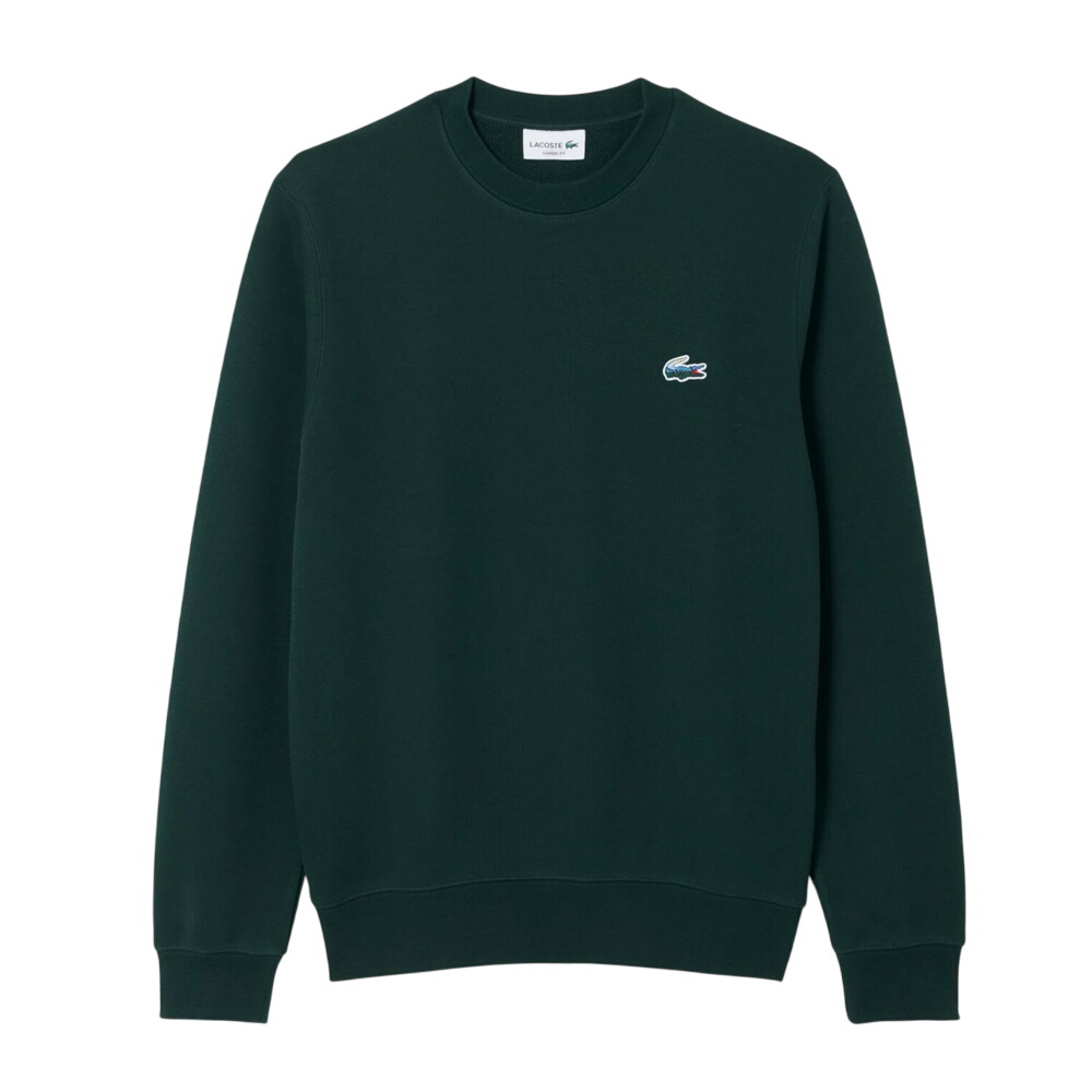 Lacoste Round Landscape Crocodile Fleece Sweatshirt